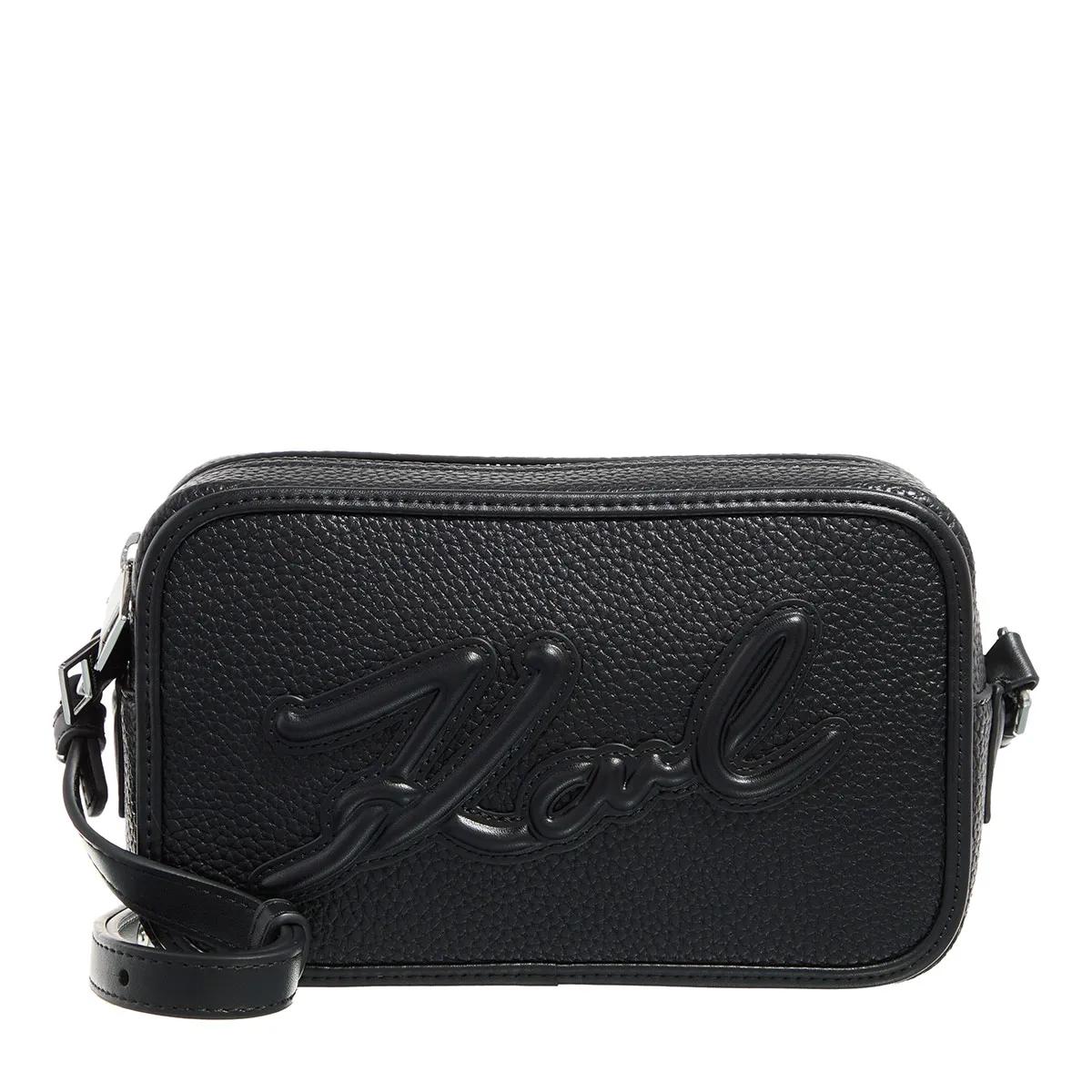 Karl Lagerfeld Schultertasche - K/Skuare Camera Bag Grainy - Gr. unisize - in Schwarz - für Damen von Karl Lagerfeld