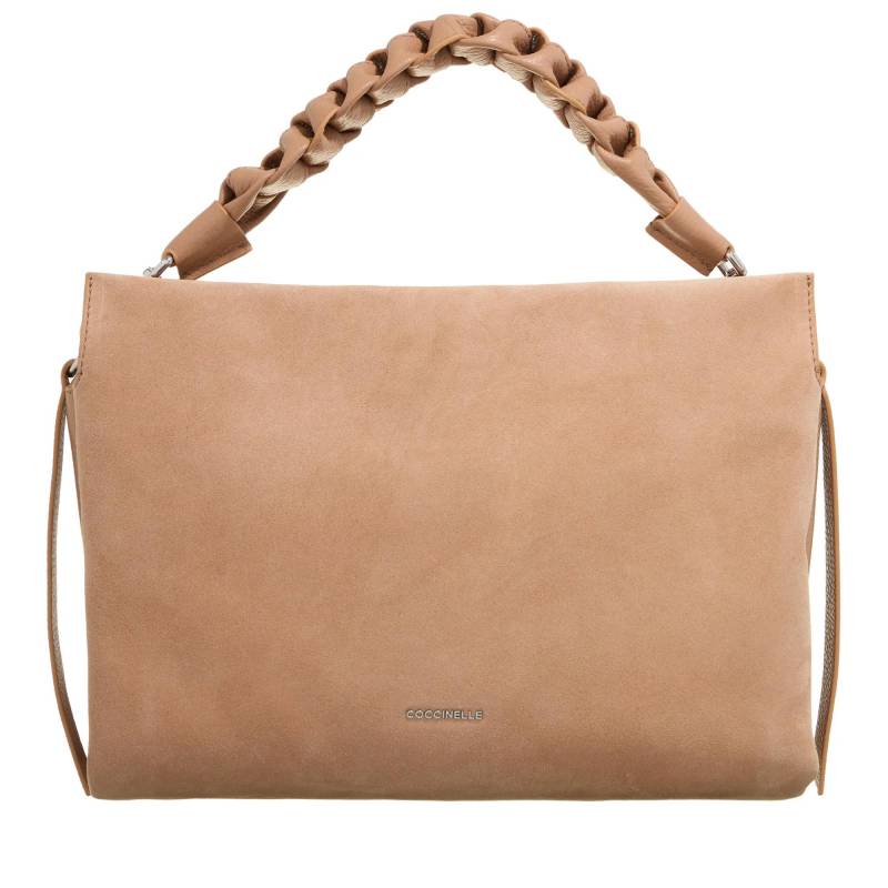 Coccinelle Schultertasche - Boheme Suede Bimaterial - Gr. unisize - in Braun - für Damen von Coccinelle