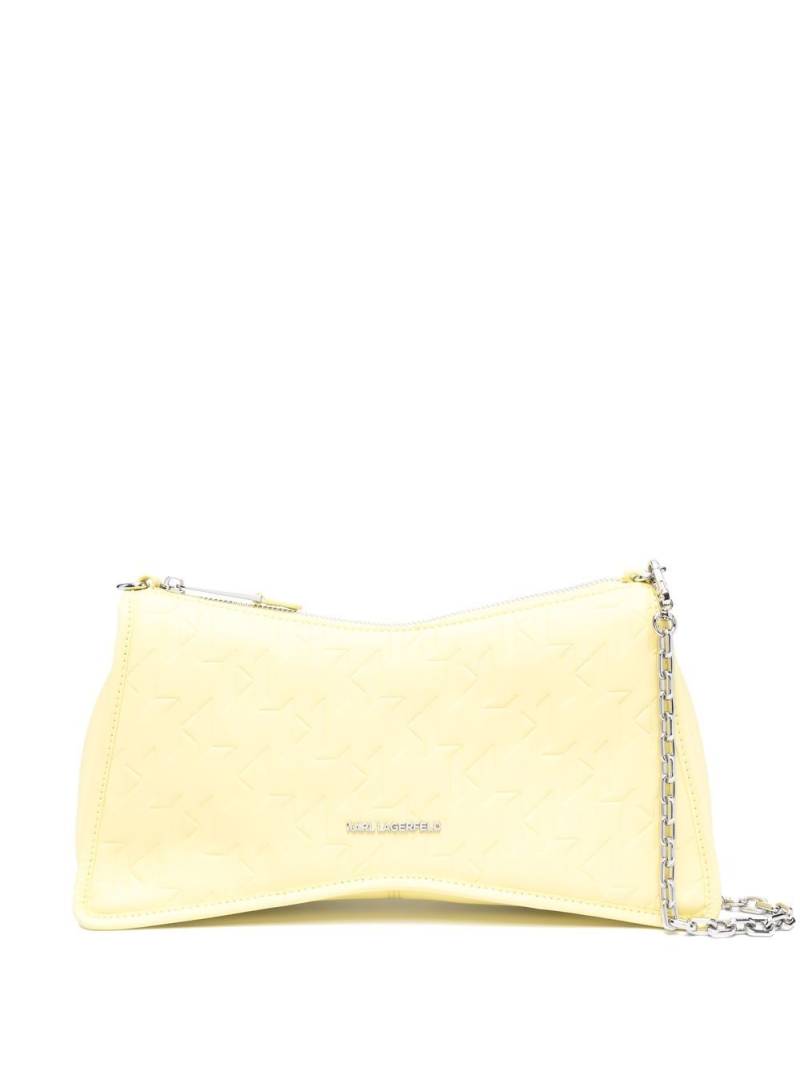 Karl Lagerfeld Seven Element Embossed shoulder bag - Yellow von Karl Lagerfeld