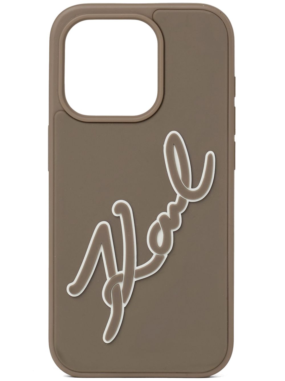 Karl Lagerfeld Signature iPhone 16 Pro Max case - Brown von Karl Lagerfeld