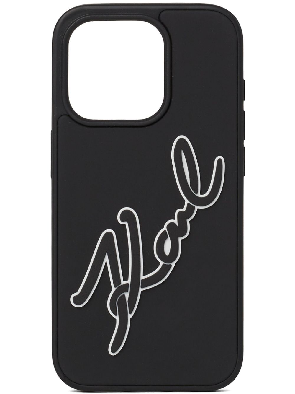 Karl Lagerfeld Signature iPhone 16 Pro case - Black von Karl Lagerfeld