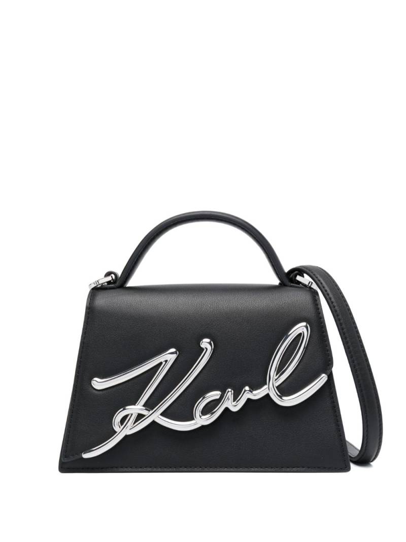 Karl Lagerfeld Signature leather crossbody bag - 1AV von Karl Lagerfeld