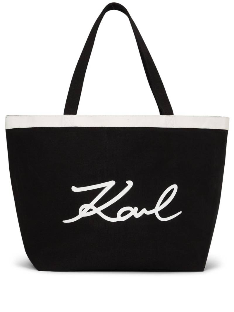 Karl Lagerfeld Signature tote bag - Black von Karl Lagerfeld