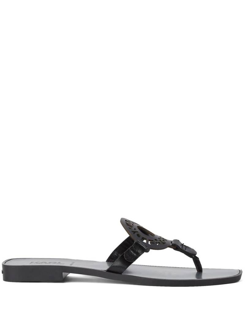 Karl Lagerfeld Ring cut out-logo sandals - Black von Karl Lagerfeld