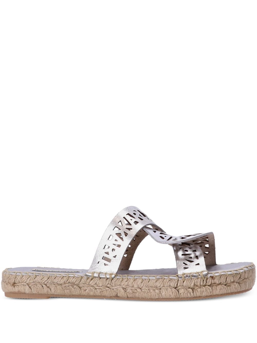 Karl Lagerfeld Souk Interlock espadrille slides - Silver von Karl Lagerfeld