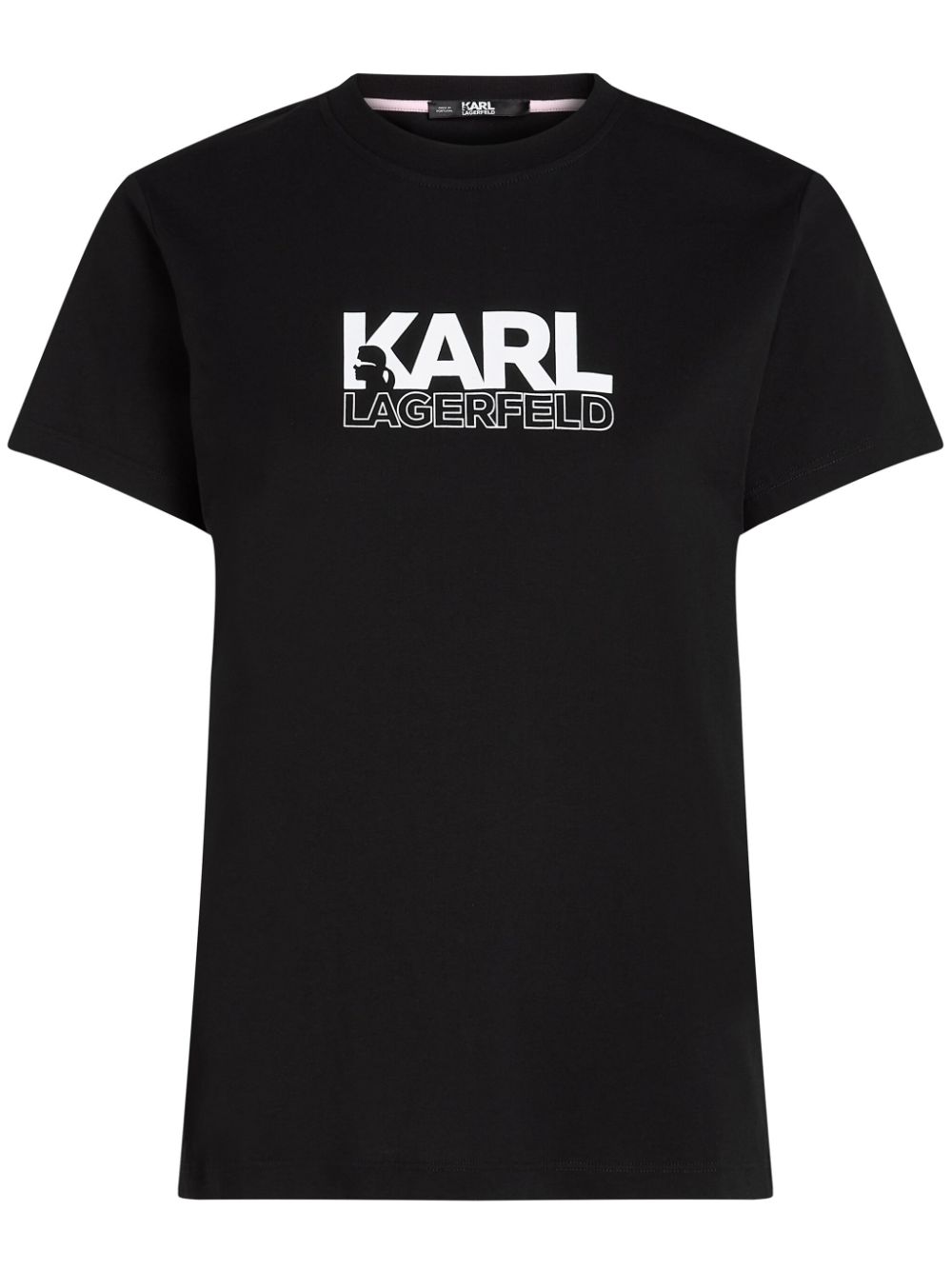 Karl Lagerfeld stack-logo T-shirt - Black von Karl Lagerfeld