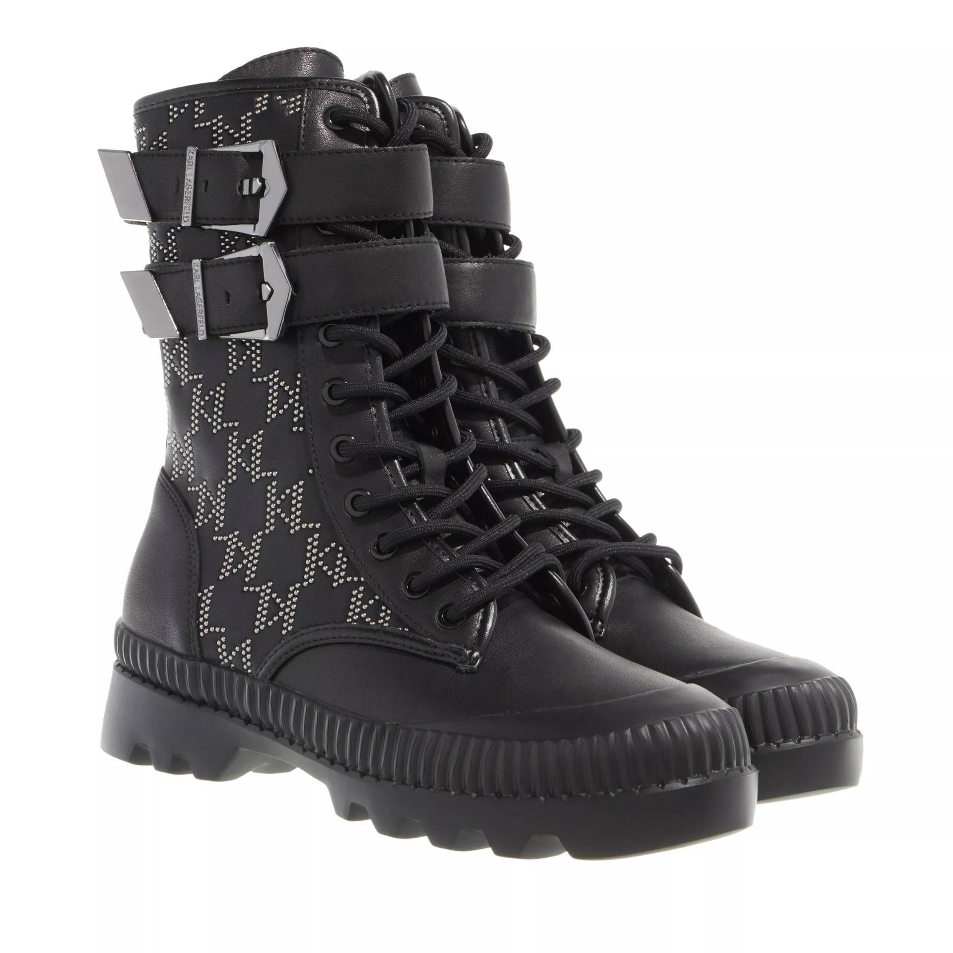 Karl Lagerfeld Stiefel & Boots - Trekka II Kc Hi Kuff Buckle Boot - Gr. 38 (EU) - in Schwarz - für Damen von Karl Lagerfeld