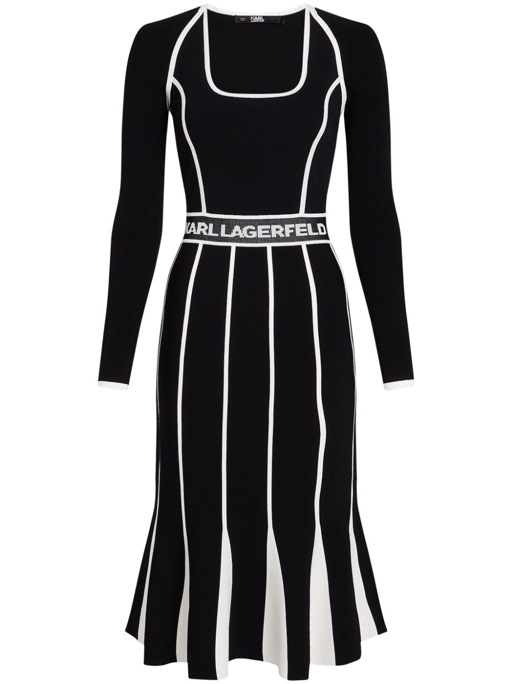 Karl Lagerfeld Transformer knitted midi dress - Black von Karl Lagerfeld