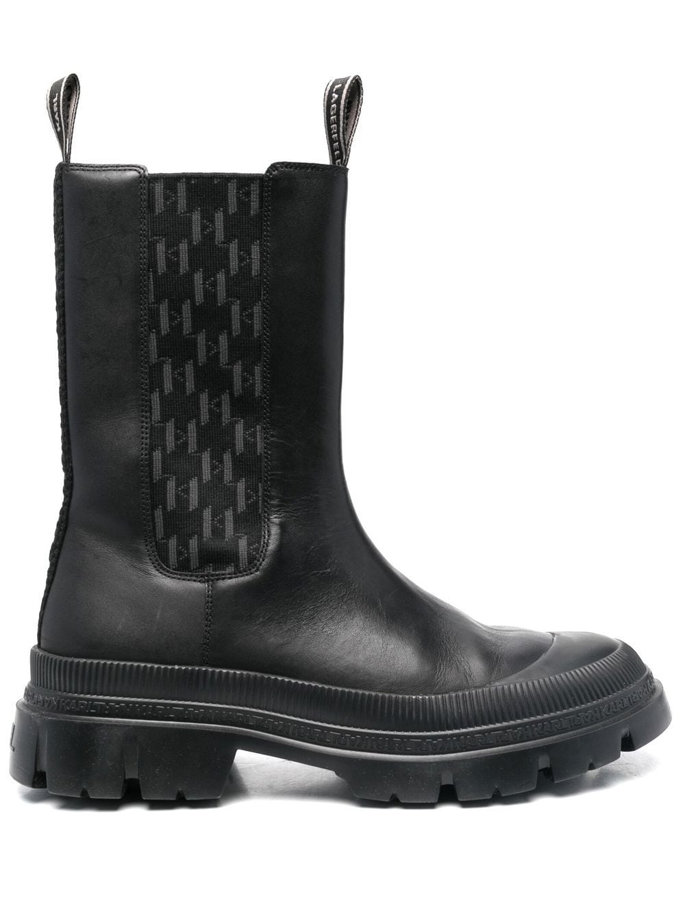 Karl Lagerfeld Trekka monogram chelsea boots - Black von Karl Lagerfeld