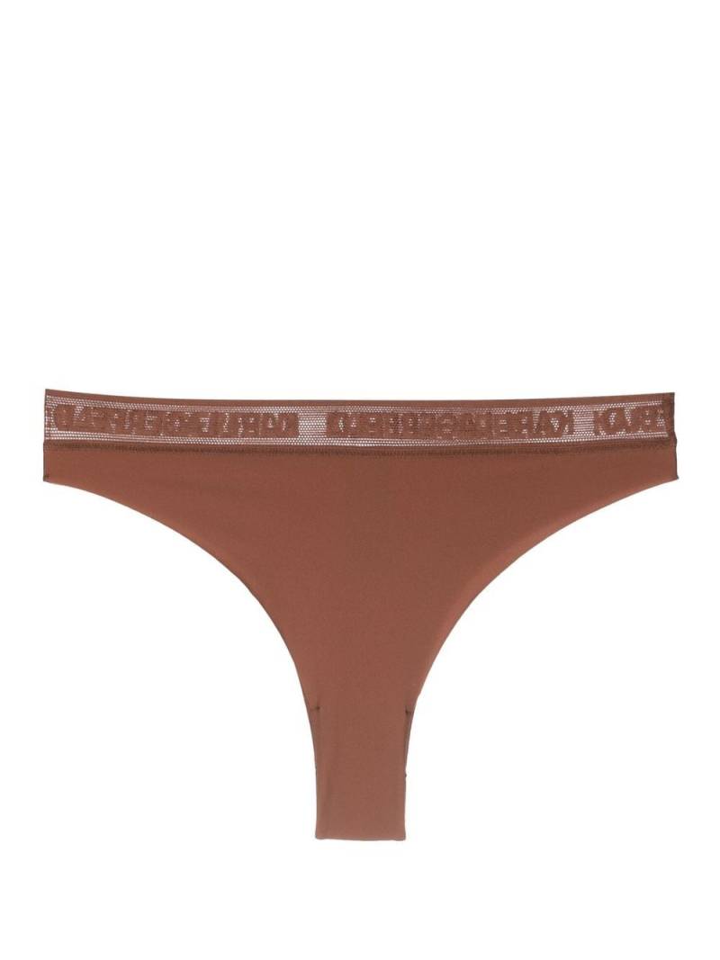 Karl Lagerfeld Ultralight High-Rise Brazilian brief - Brown von Karl Lagerfeld