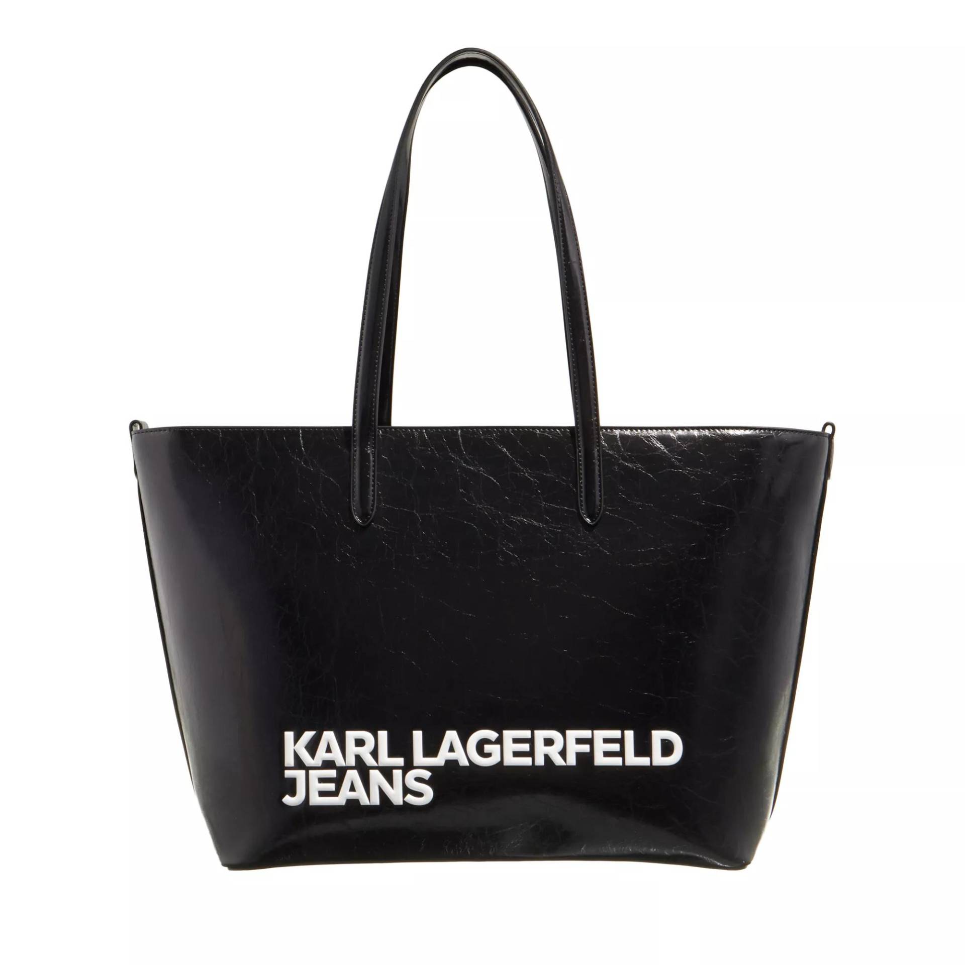 Karl Lagerfeld Jeans Umhängetasche - Essential Logo Tote - Gr. unisize - in Schwarz - für Damen von Karl Lagerfeld Jeans