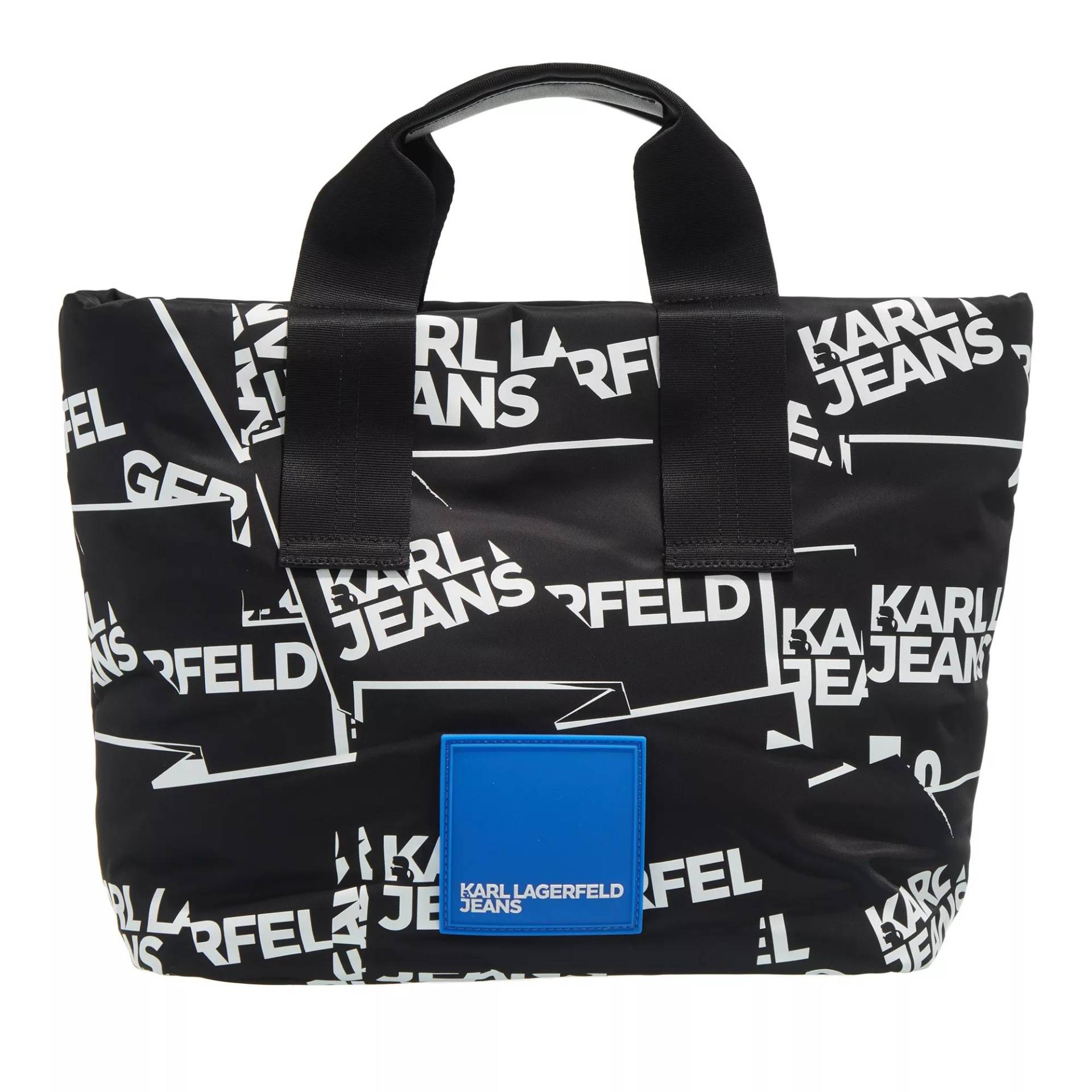 Karl Lagerfeld Jeans Schultertasche - Folded Logo Tote - Gr. unisize - in Schwarz - für Damen von Karl Lagerfeld Jeans