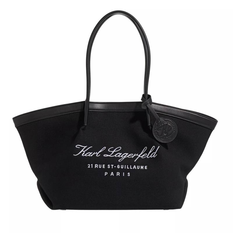 Karl Lagerfeld Schultertasche - Hotel Karl Md Tote Canvas - Gr. unisize - in Schwarz - für Damen von Karl Lagerfeld