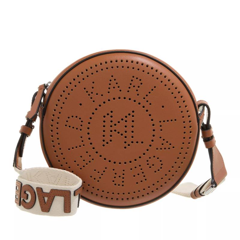 Karl Lagerfeld Umhängetasche - K/Circle Round Cb Perforated - Gr. unisize - in Cognacbraun - für Damen von Karl Lagerfeld