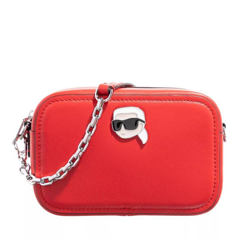 Karl Lagerfeld Schultertasche - K/Ikonik 2.0 Leather Cmb Pin - Gr. unisize - in Rot - für Damen von Karl Lagerfeld