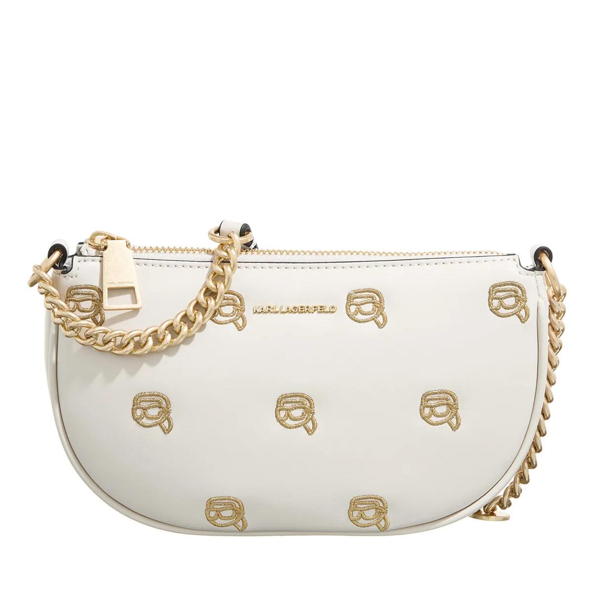 Karl Lagerfeld Schultertasche - K/Ikonik 2.0 Seasonal Cb Pouch - Gr. unisize - in Creme - für Damen von Karl Lagerfeld