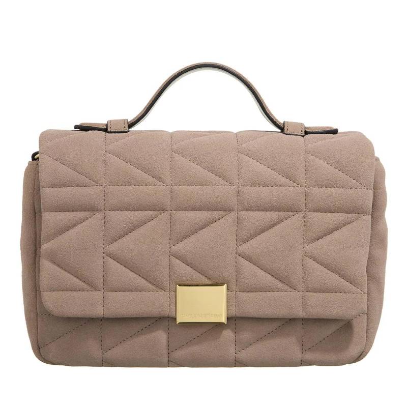 Karl Lagerfeld Umhängetasche - K/Kuilt Sp Tophandle Cb Nubuck - Gr. unisize - in Taupe - für Damen von Karl Lagerfeld