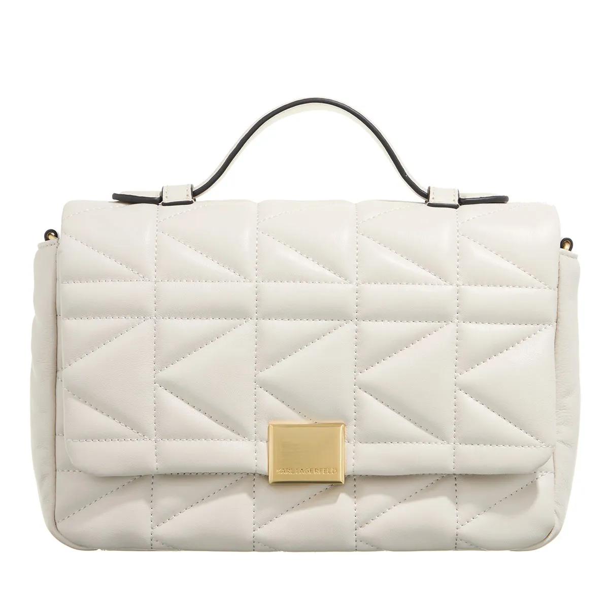 Karl Lagerfeld Schultertasche - K/Kuilt Top Handle Cb - Gr. unisize - in Creme - für Damen von Karl Lagerfeld