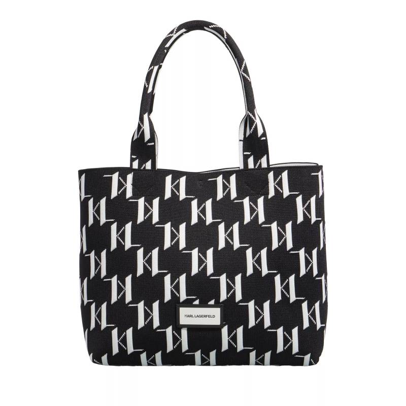 Karl Lagerfeld Umhängetasche - K/Monogram Knit Lg Tote - Gr. unisize - in Schwarz - für Damen von Karl Lagerfeld