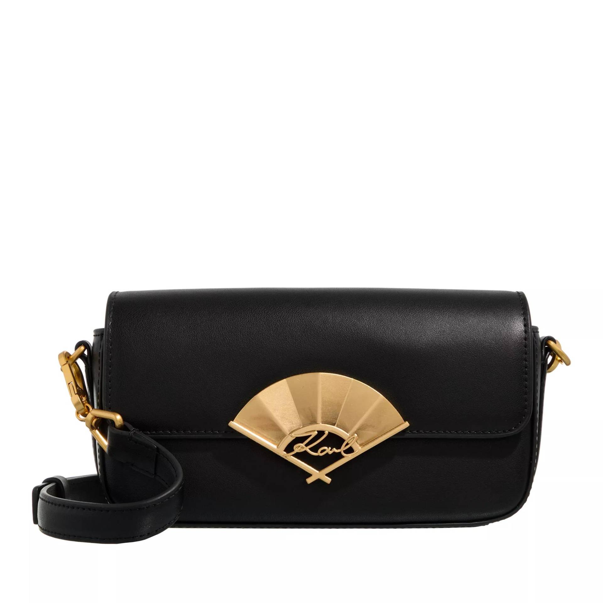 Karl Lagerfeld Schultertasche - K/Signature Fan Small Crossbody - Gr. unisize - in Schwarz - für Damen von Karl Lagerfeld