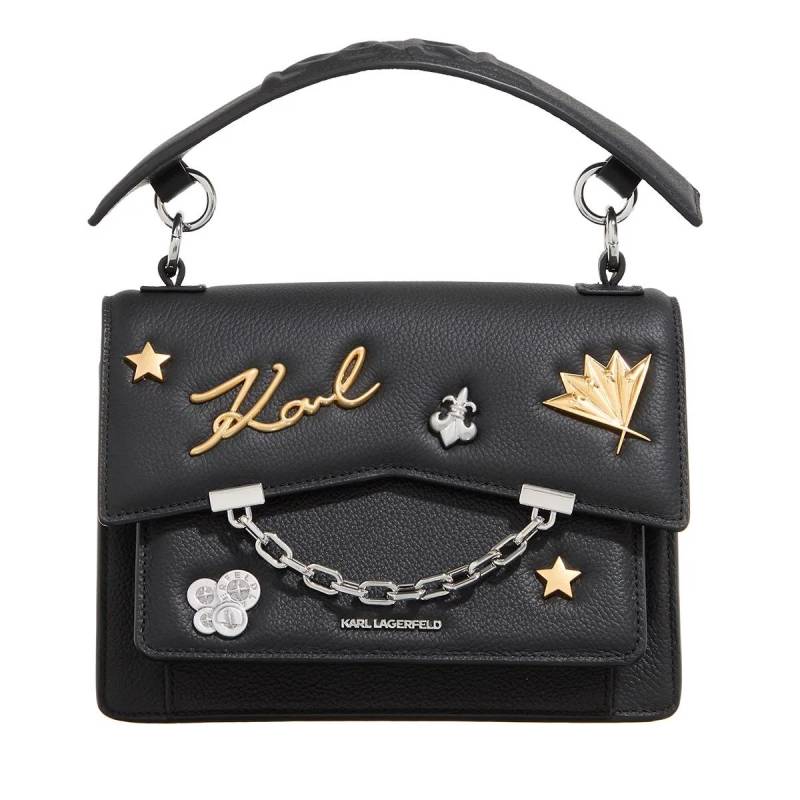 Karl Lagerfeld Schultertasche - K/Seven Grainy Sp Sb Pins - Gr. unisize - in Schwarz - für Damen von Karl Lagerfeld