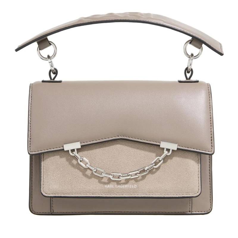 Karl Lagerfeld Schultertasche - K/Seven Grainy Sp Sb Suede - Gr. unisize - in Taupe - für Damen von Karl Lagerfeld