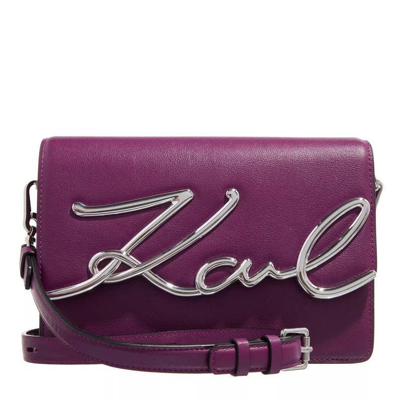 Karl Lagerfeld Umhängetasche - K/Signature Md Shoulderbag - Gr. unisize - in Violett - für Damen von Karl Lagerfeld