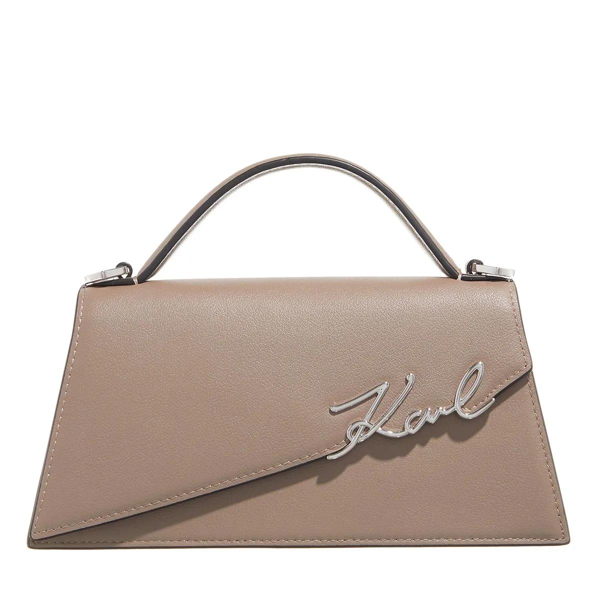 Karl Lagerfeld Schultertasche - K/Signature Slim Cb - Gr. unisize - in Taupe - für Damen von Karl Lagerfeld