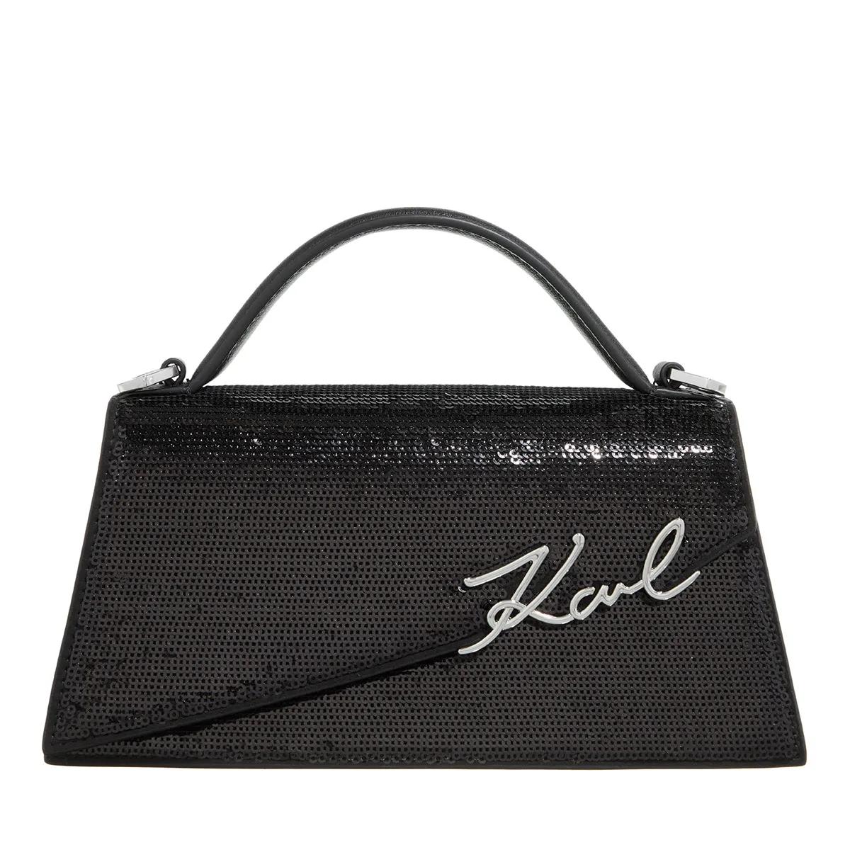 Karl Lagerfeld Schultertasche - K/Signature Sp Slim Cb Seq - Gr. unisize - in Schwarz - für Damen von Karl Lagerfeld