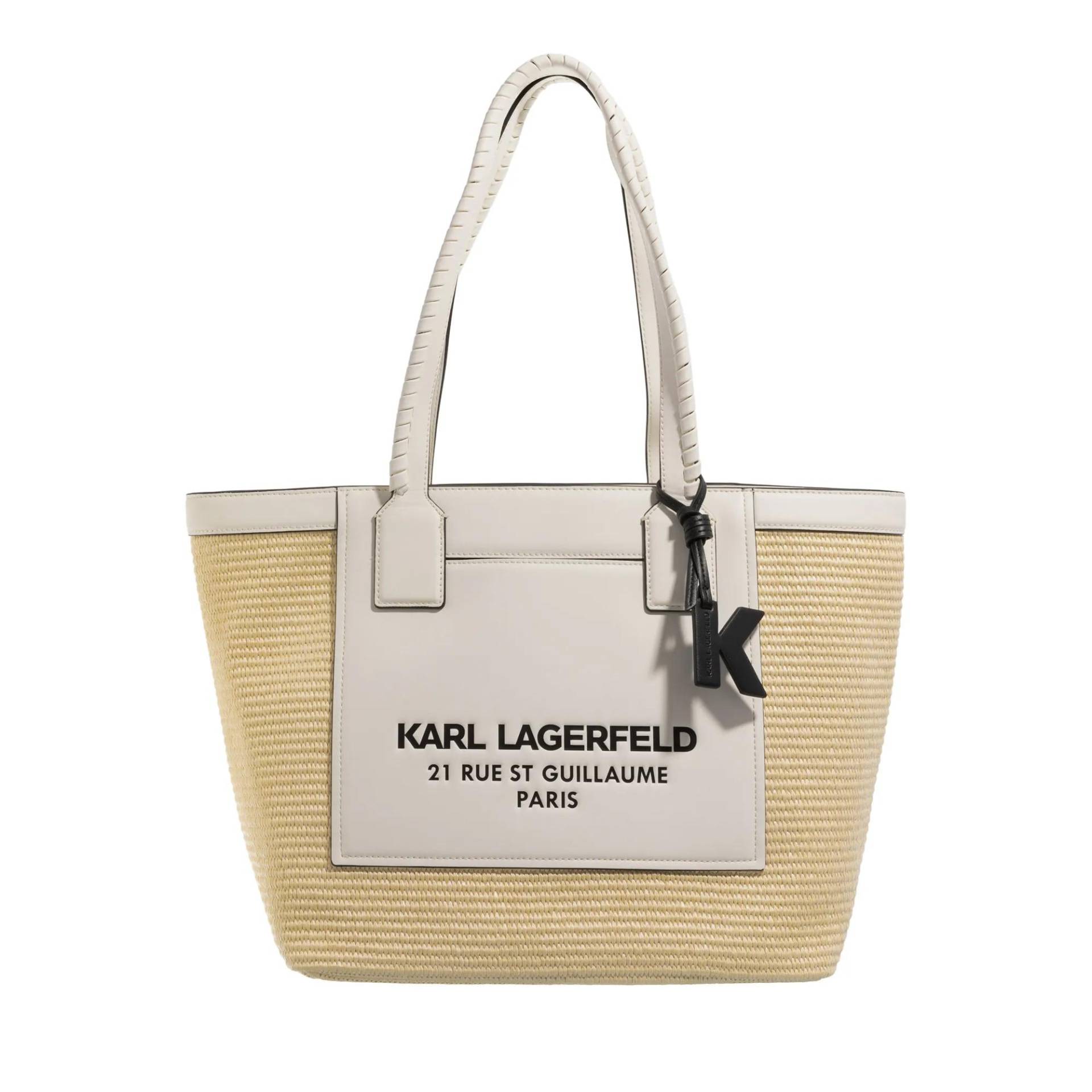 Karl Lagerfeld Schultertasche - Rsg Raffia Lg Tote - Gr. unisize - in Beige - für Damen von Karl Lagerfeld