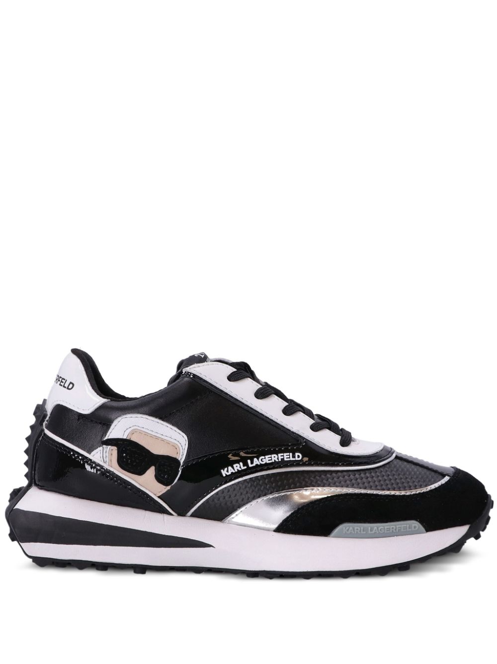 Karl Lagerfeld Zone Karl leather low-top sneakers - Black von Karl Lagerfeld