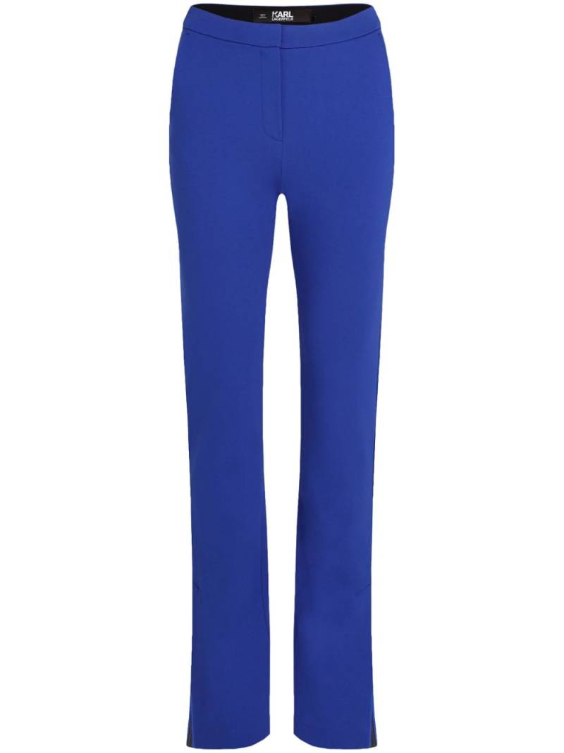 Karl Lagerfeld mid-rise tailored trousers - Blue von Karl Lagerfeld