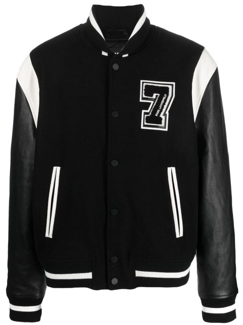 Karl Lagerfeld varsity bomber jacket - Black von Karl Lagerfeld