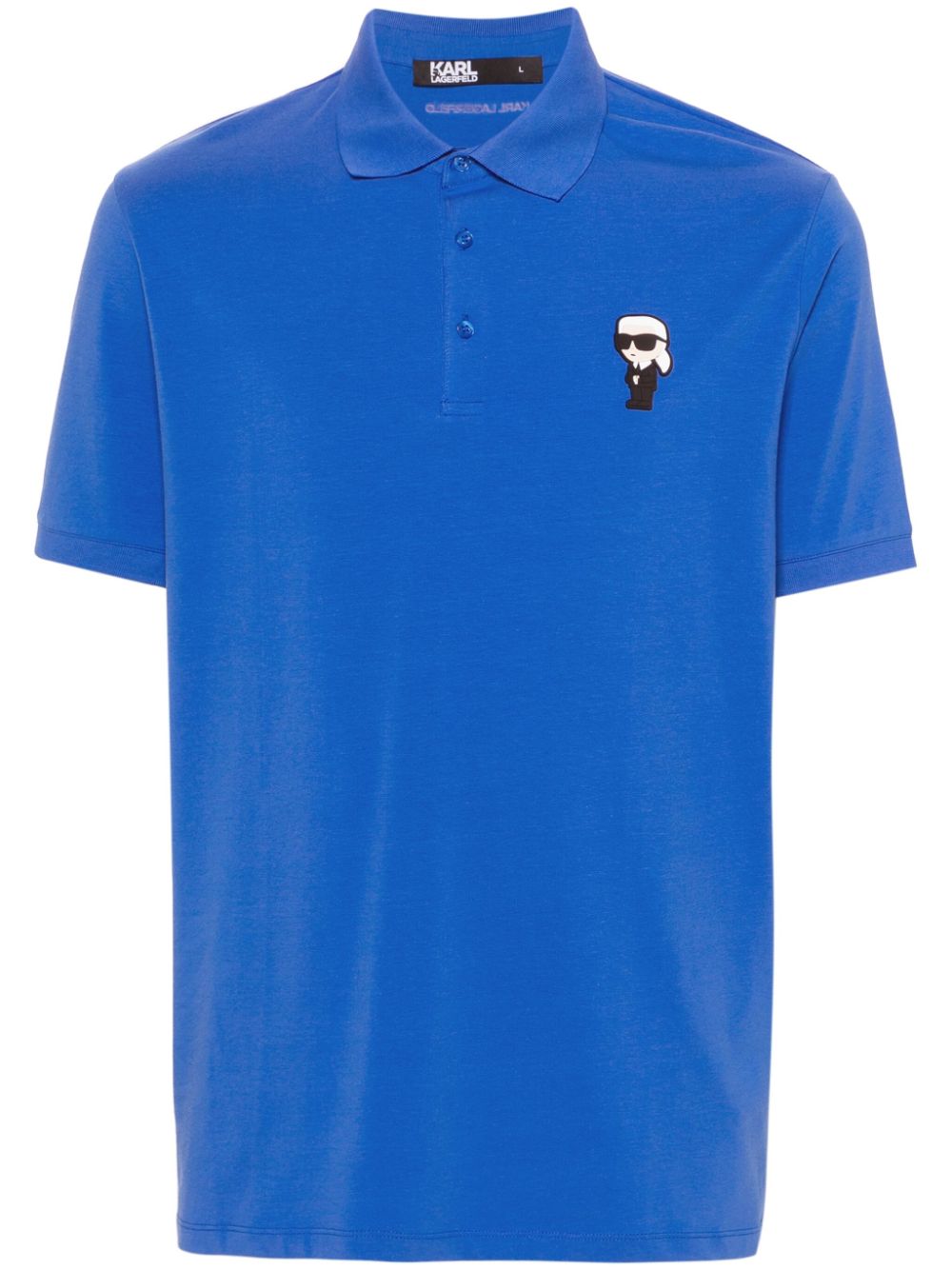 Karl Lagerfeld appliqué-logo polo shirt - Blue von Karl Lagerfeld