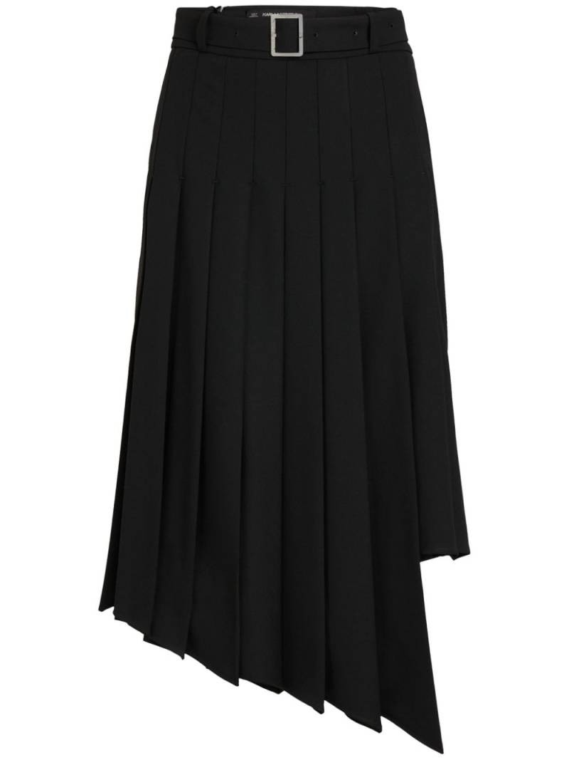 Karl Lagerfeld asymmetric pleated skirt - Black von Karl Lagerfeld