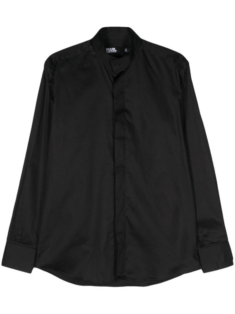 Karl Lagerfeld band-collar shirt - Black von Karl Lagerfeld