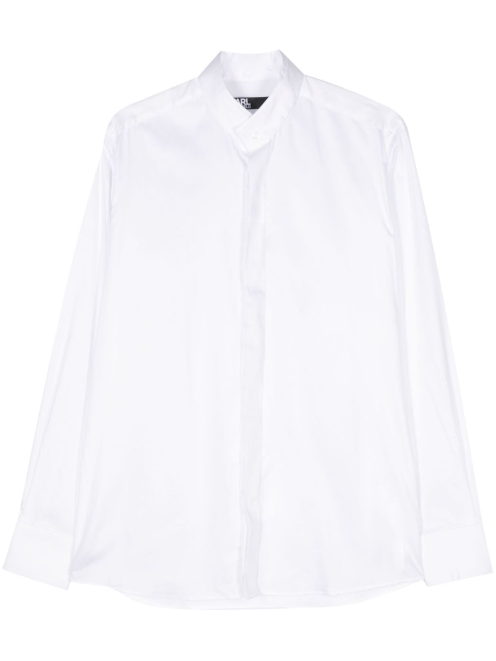 Karl Lagerfeld band-collar shirt - White von Karl Lagerfeld