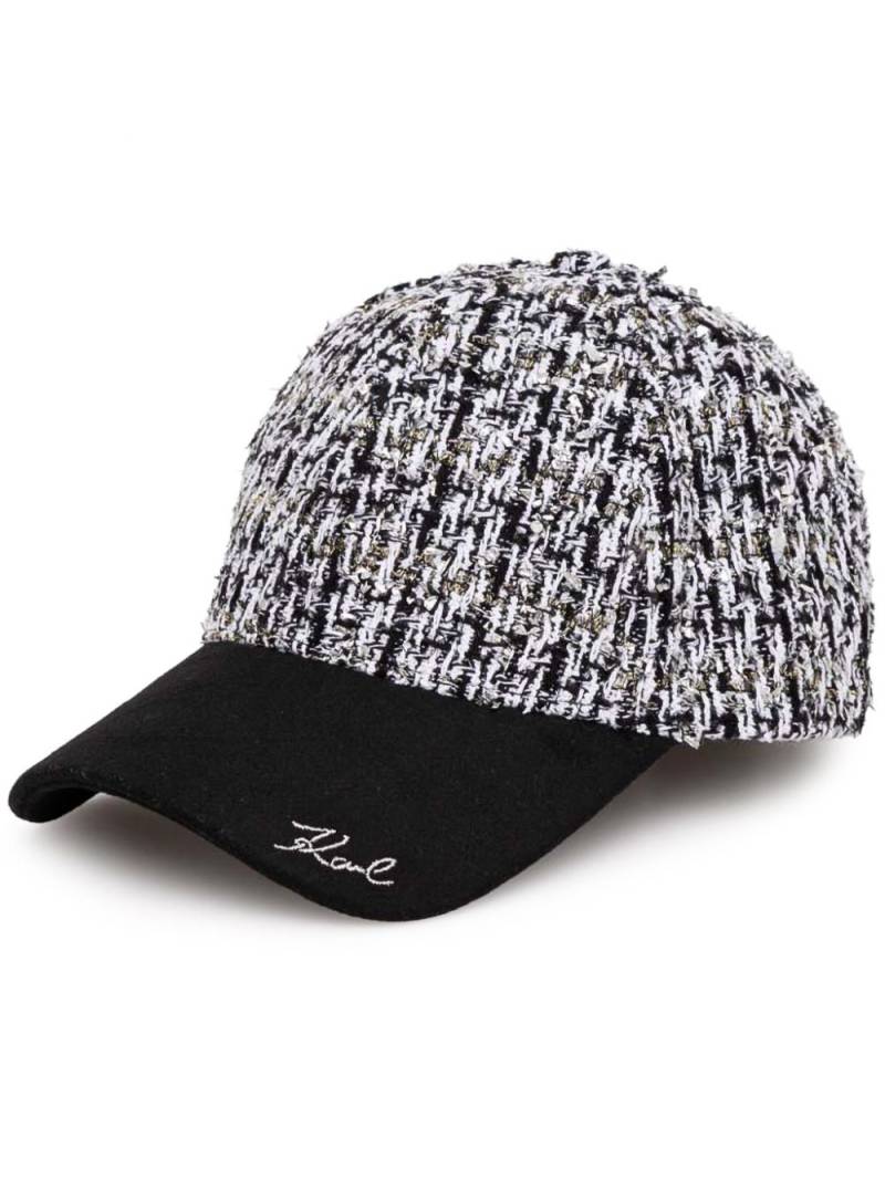 Karl Lagerfeld bouclé cap - Black von Karl Lagerfeld