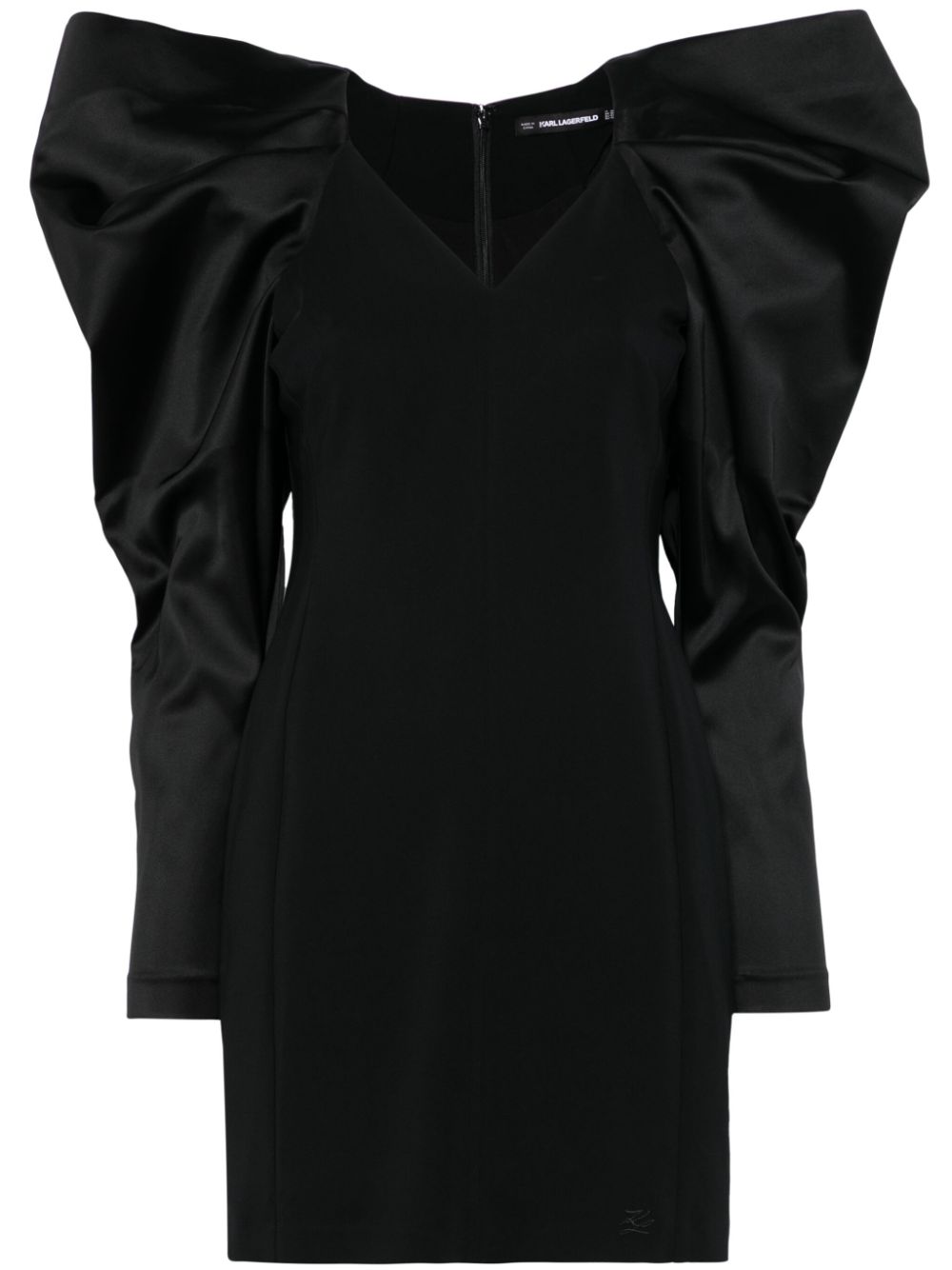 Karl Lagerfeld bow-sleeve mini dress - Black von Karl Lagerfeld