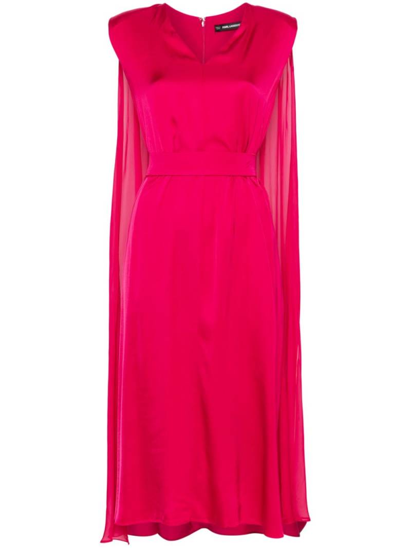 Karl Lagerfeld cape midi dress - Pink von Karl Lagerfeld