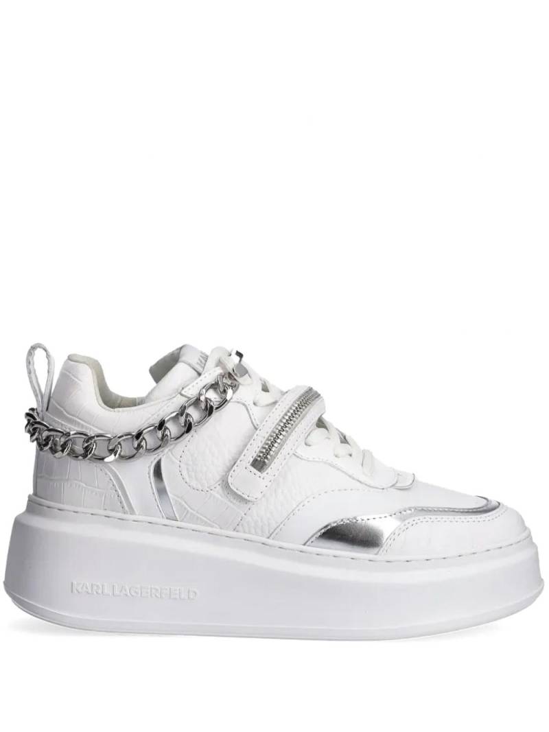 Karl Lagerfeld chain-link embellished sneakers - White von Karl Lagerfeld