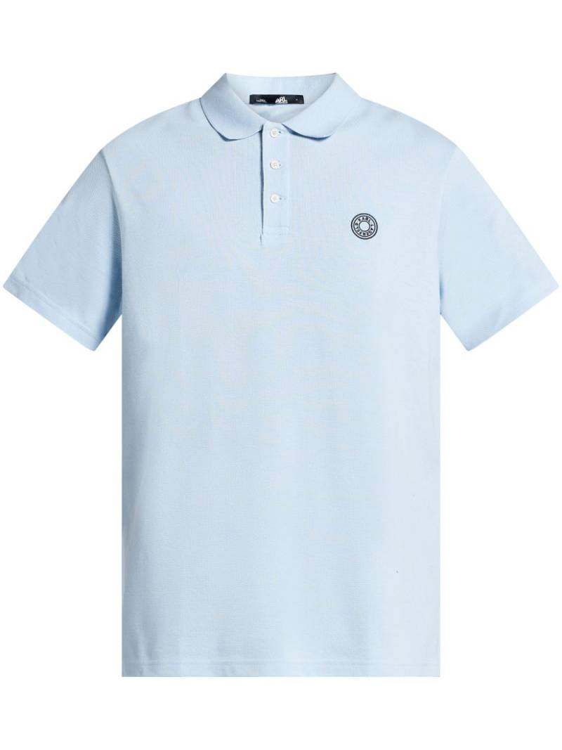 Karl Lagerfeld circle-logo polo shirt - Blue von Karl Lagerfeld