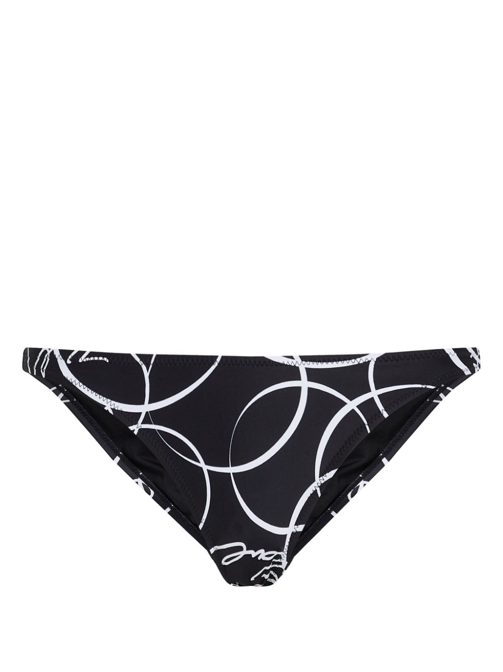 Karl Lagerfeld circle-print Brazilian bikini bottoms - Black von Karl Lagerfeld