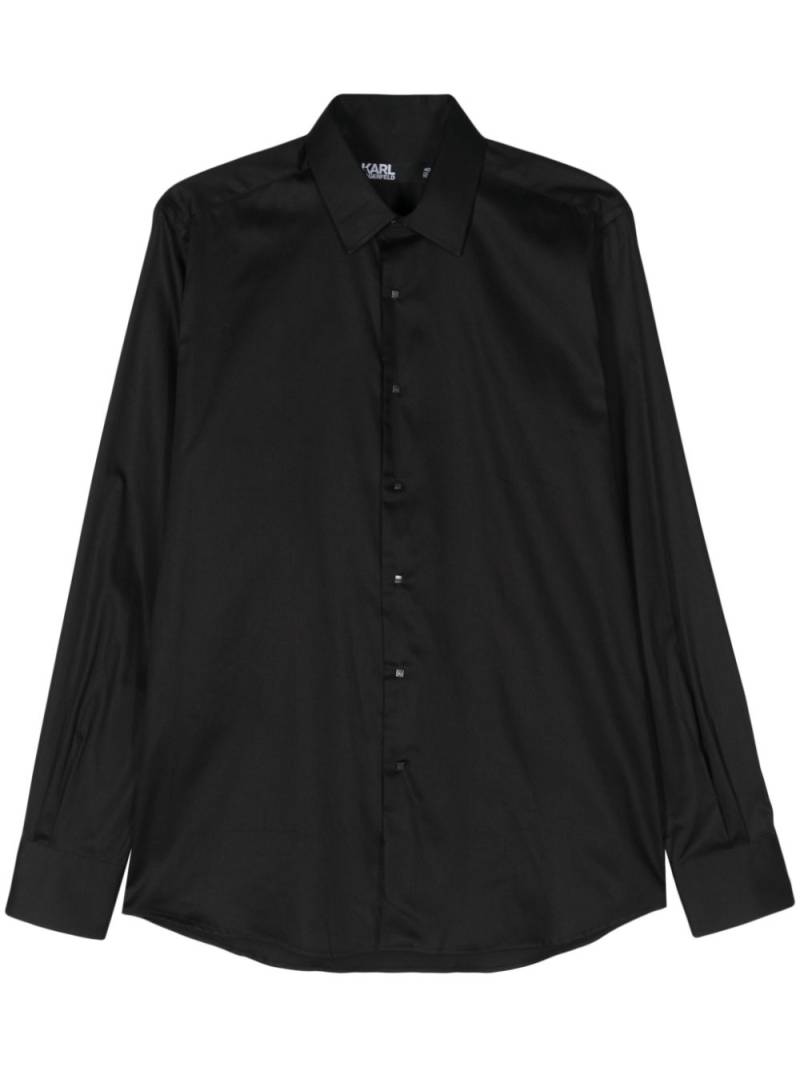 Karl Lagerfeld classic-collar poplin shirt - Black von Karl Lagerfeld