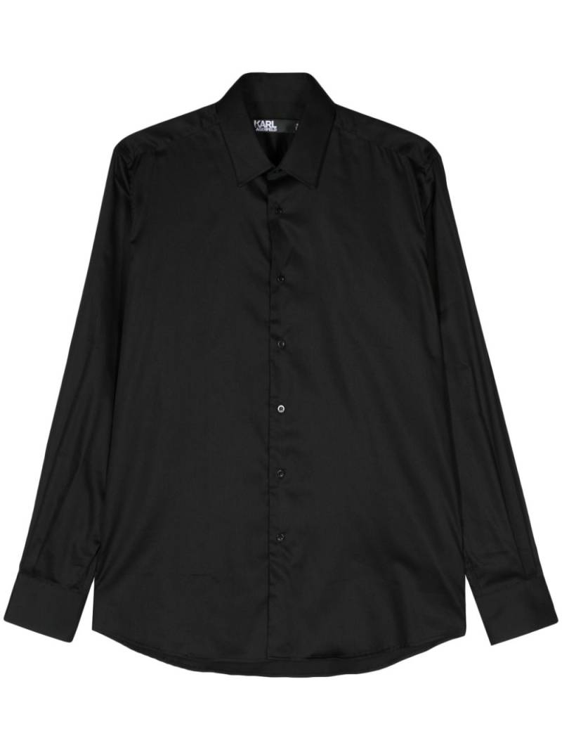 Karl Lagerfeld classic-collar poplin shirt - Black von Karl Lagerfeld