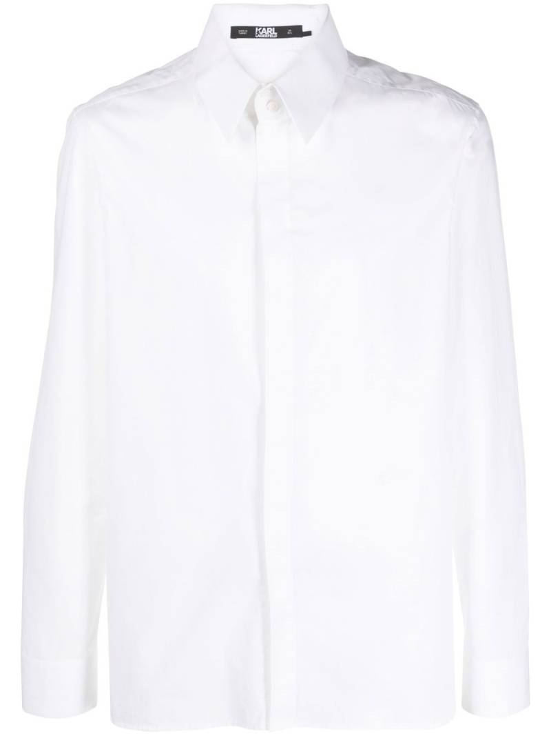 Karl Lagerfeld button-up poplin shirt - White von Karl Lagerfeld