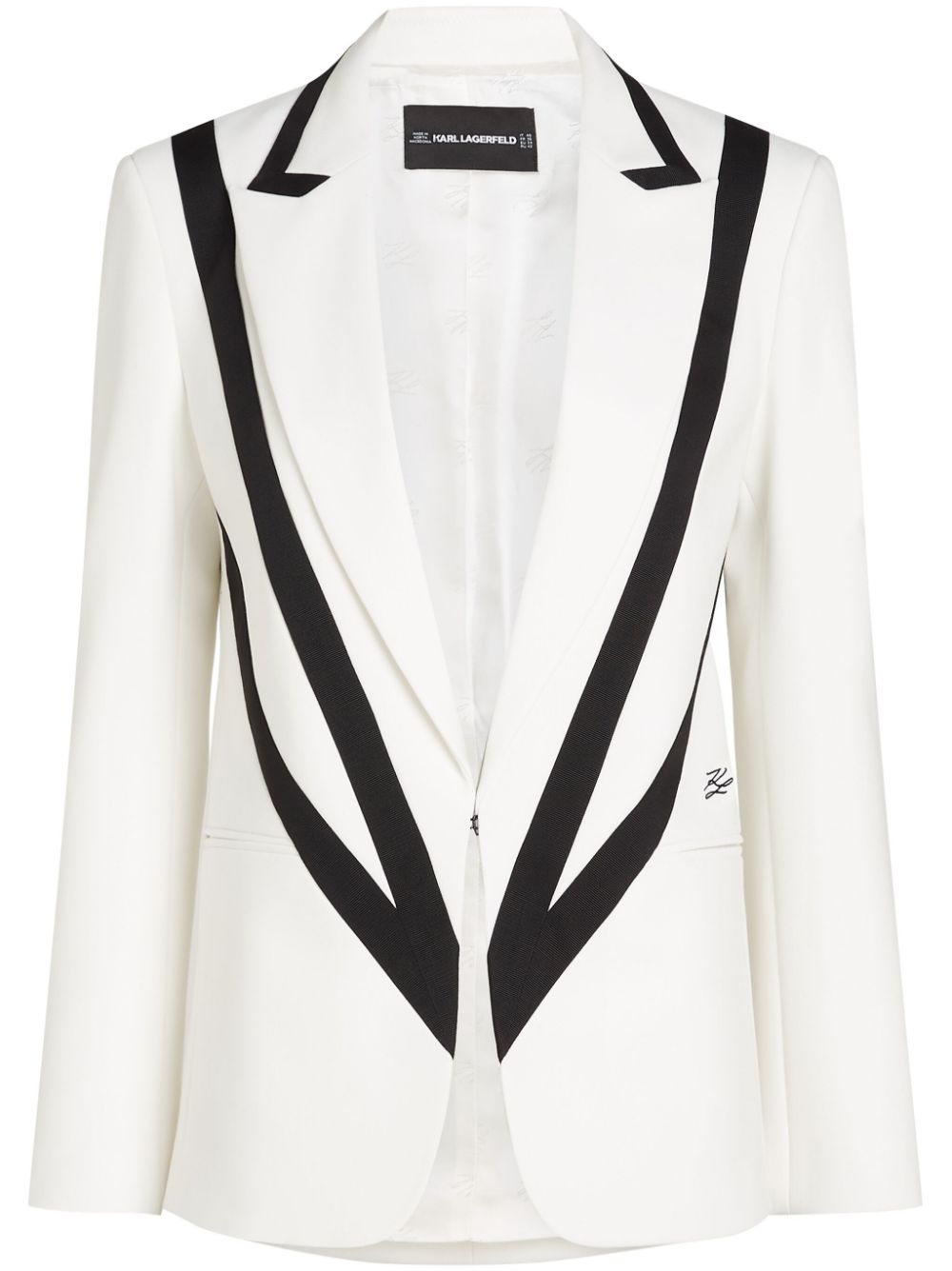 Karl Lagerfeld KL Studio tailored contrast blazer - White von Karl Lagerfeld