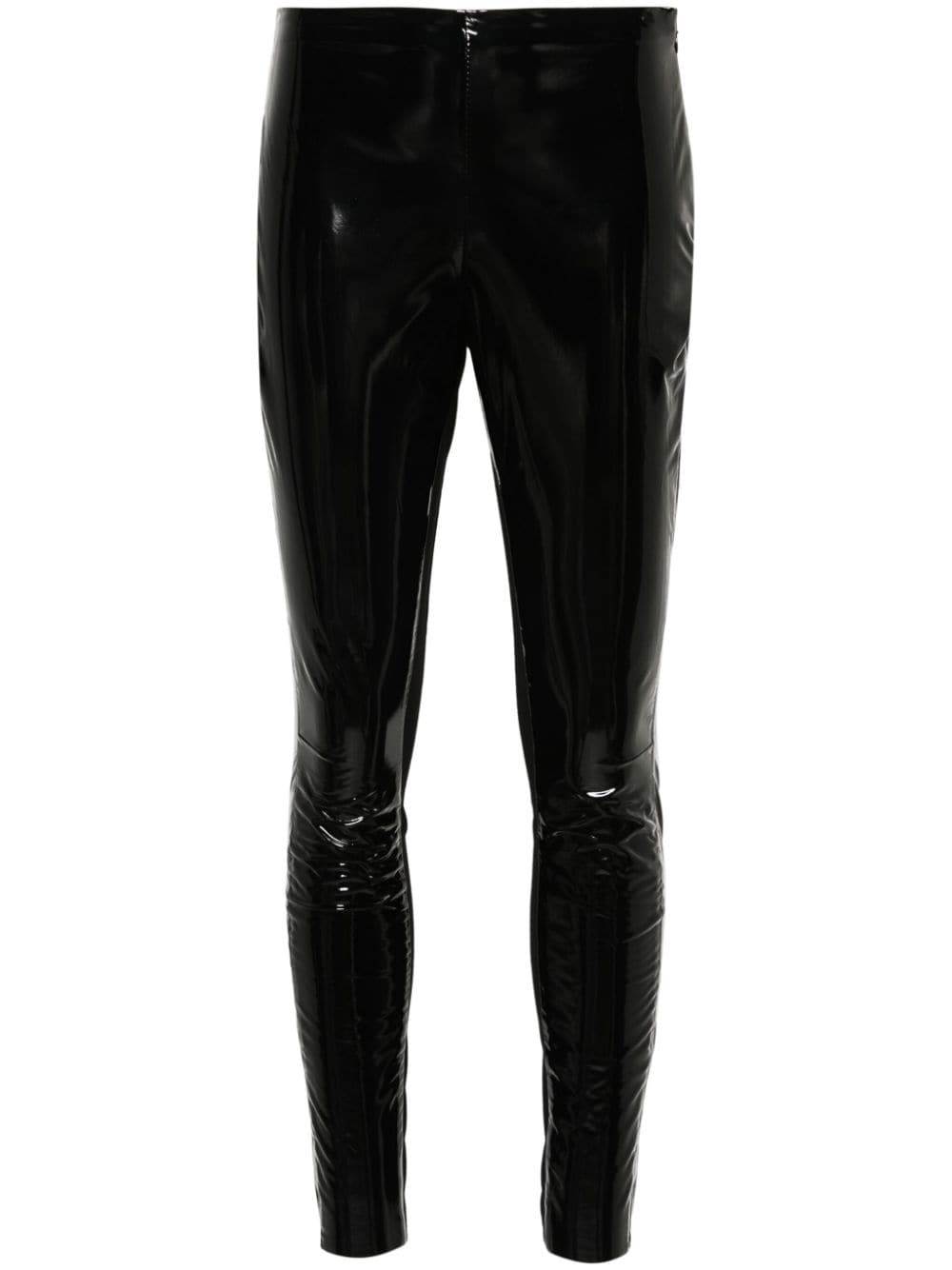 Karl Lagerfeld contrast patent leggings - Black von Karl Lagerfeld