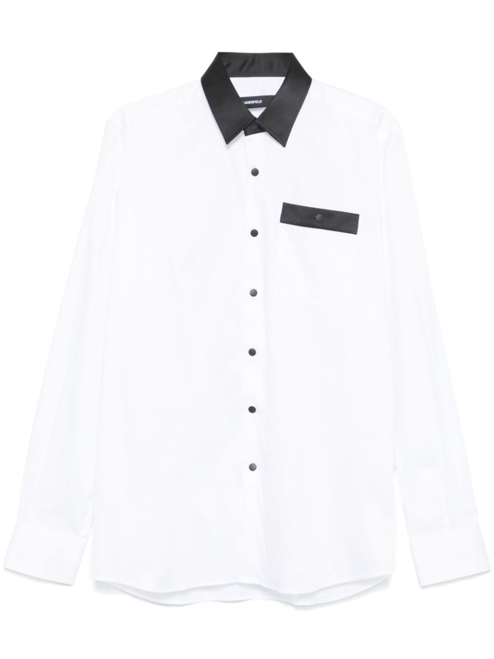 Karl Lagerfeld contrasting-collar shirt - White von Karl Lagerfeld