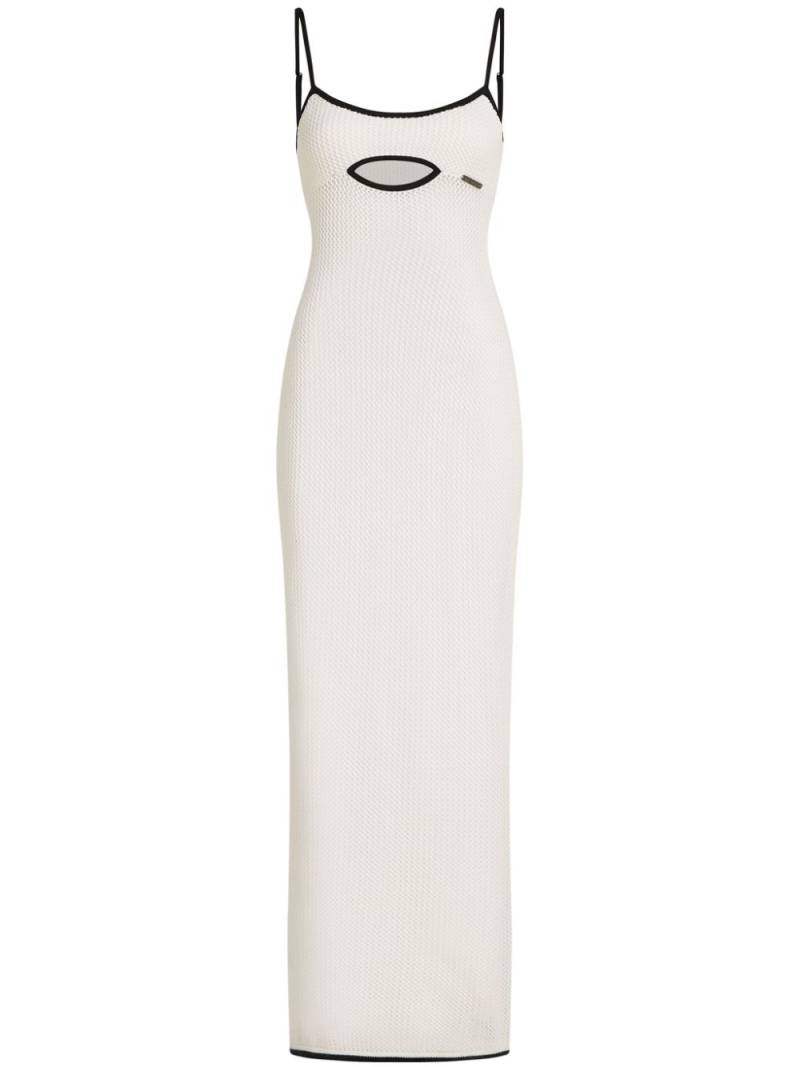 Karl Lagerfeld crochet-knit maxidress - White von Karl Lagerfeld